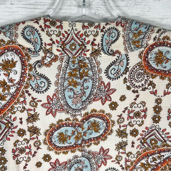 Cato Kimono Bohemian Embellished Trim Paisley Dolman Open Front Jacket 22/24 3x - Picture 7 of 10